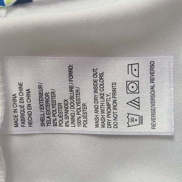 NWT IZOD Golf Skort. Size 14. Pockets  Blues/White/Lime Side Zip. UPF-15 - Picture 9 of 10